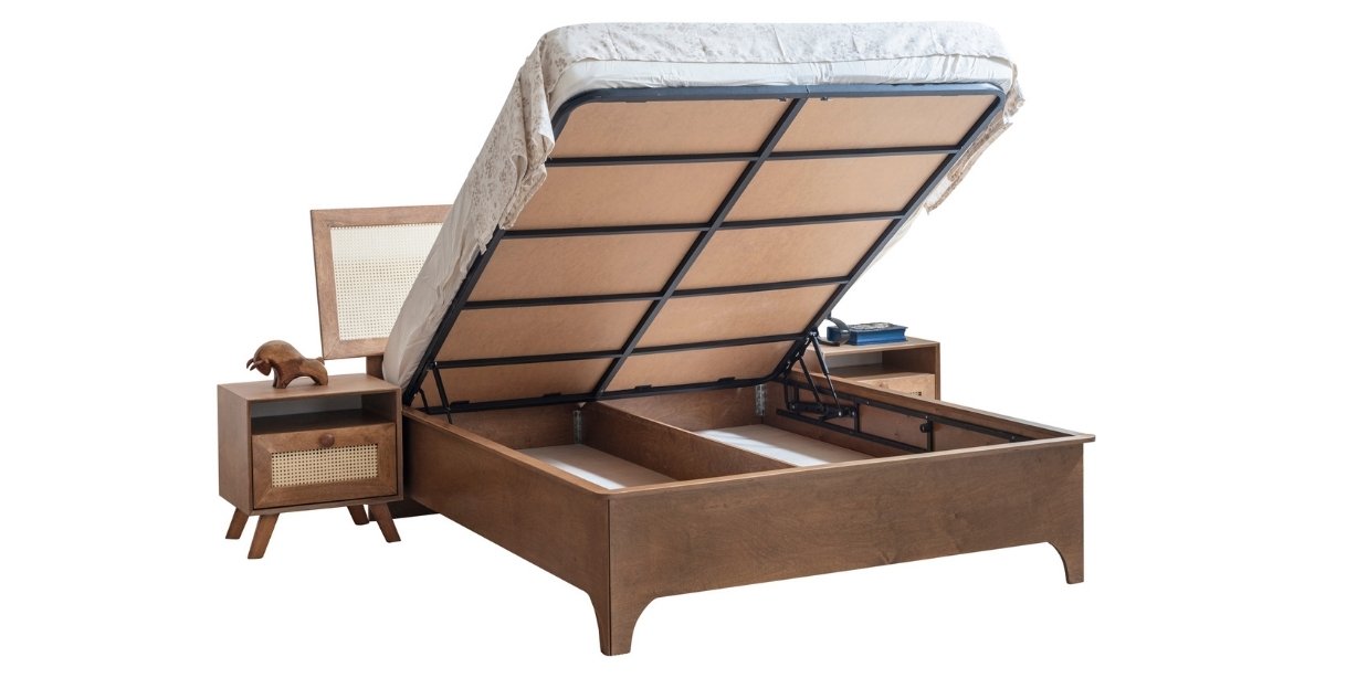 Valeria Ceviz Yatak Odası Takımı Teşhirden